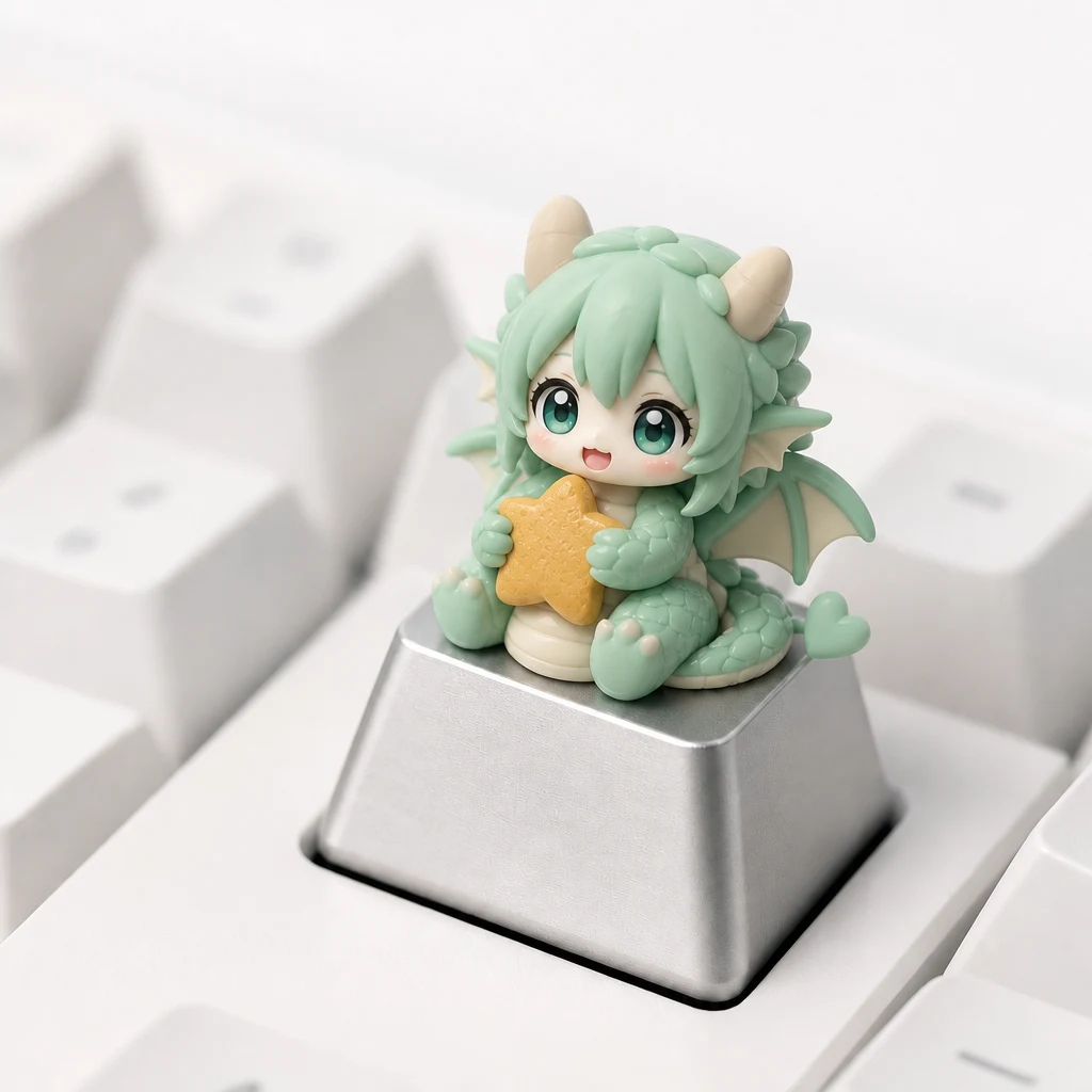 Wholesale Metal Keycap Personalized Custom Cartoon Character Collective PVC material 