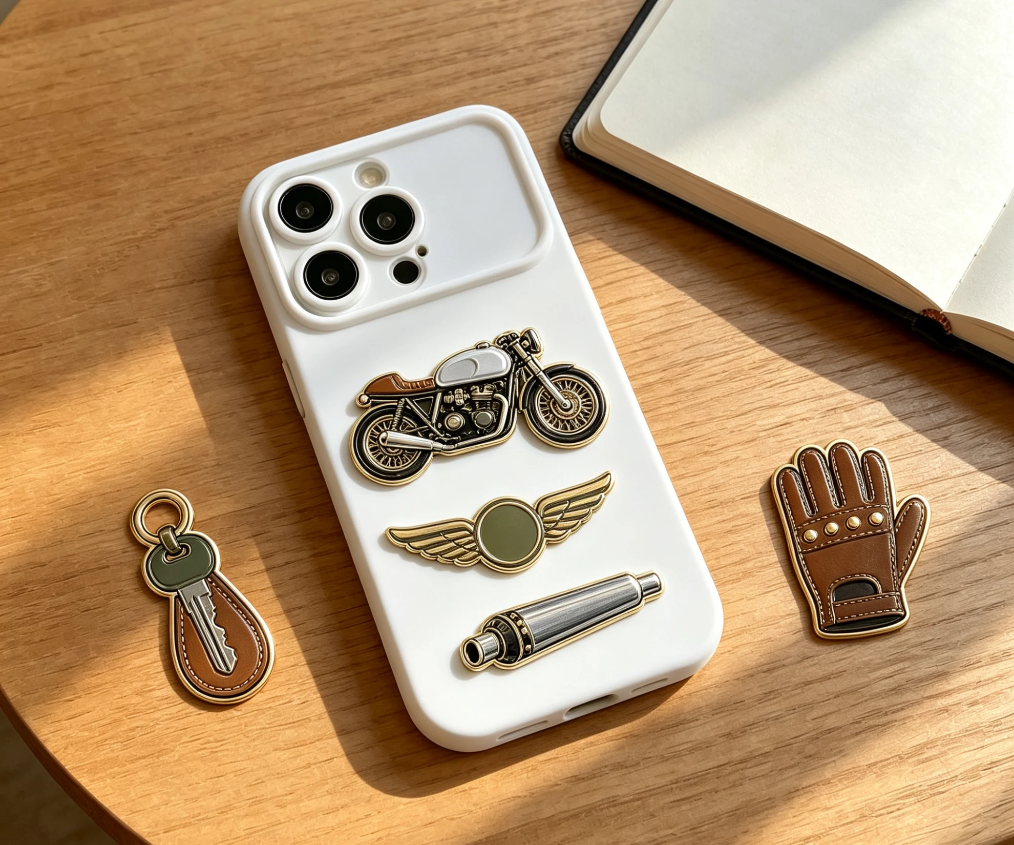 Metal Phone Sticker Slim Adhesive Decal for Daily Phone Grip and Branding