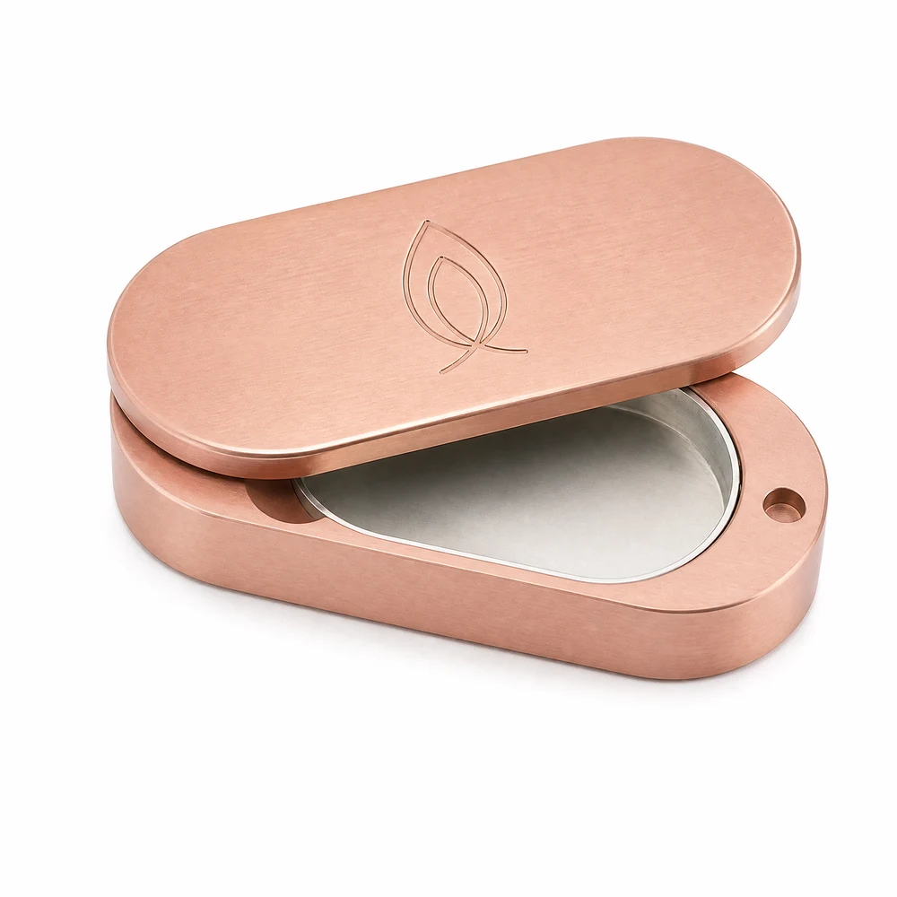 Ready Stock Rotating Flip Portable Oval Balm Tin Box Custom Logo Available