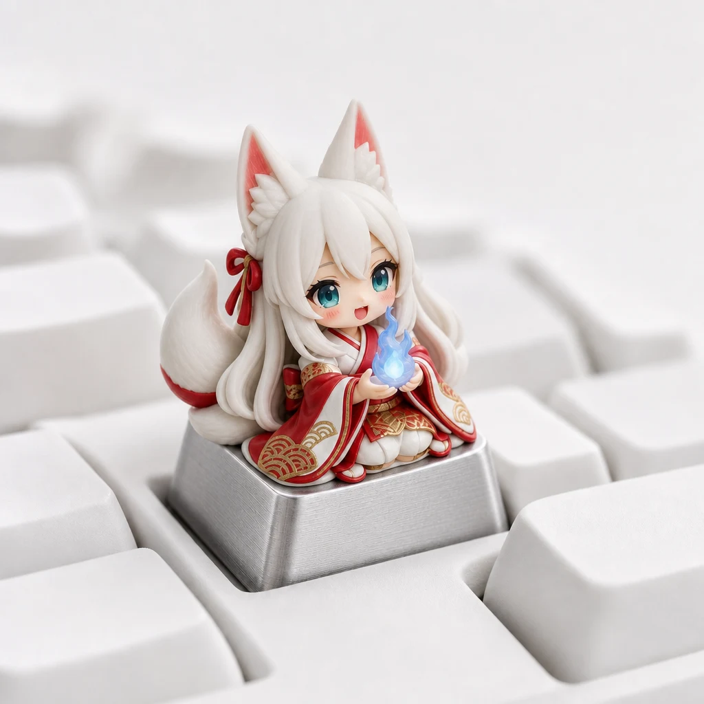 Wholesale Metal Keycap Personalized Custom Cartoon Character Collective PVC material 