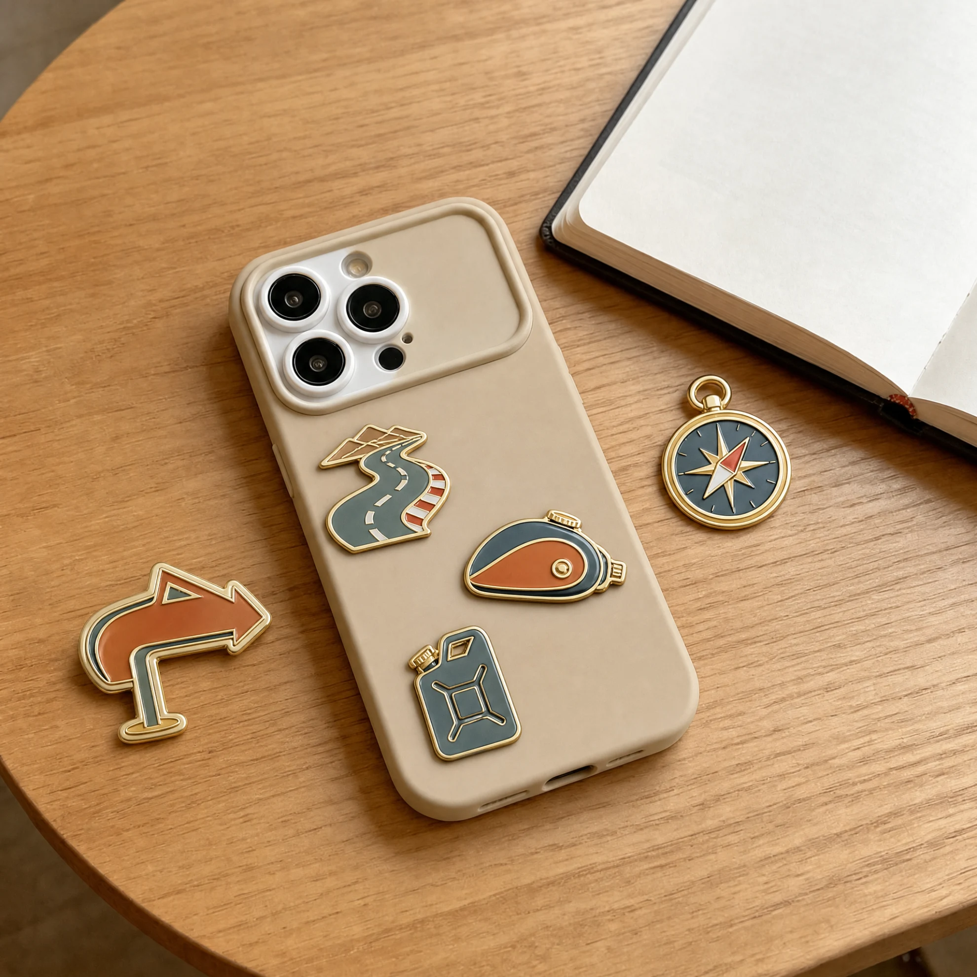 Metal Phone Sticker Slim Adhesive Decal for Daily Phone Grip and Branding