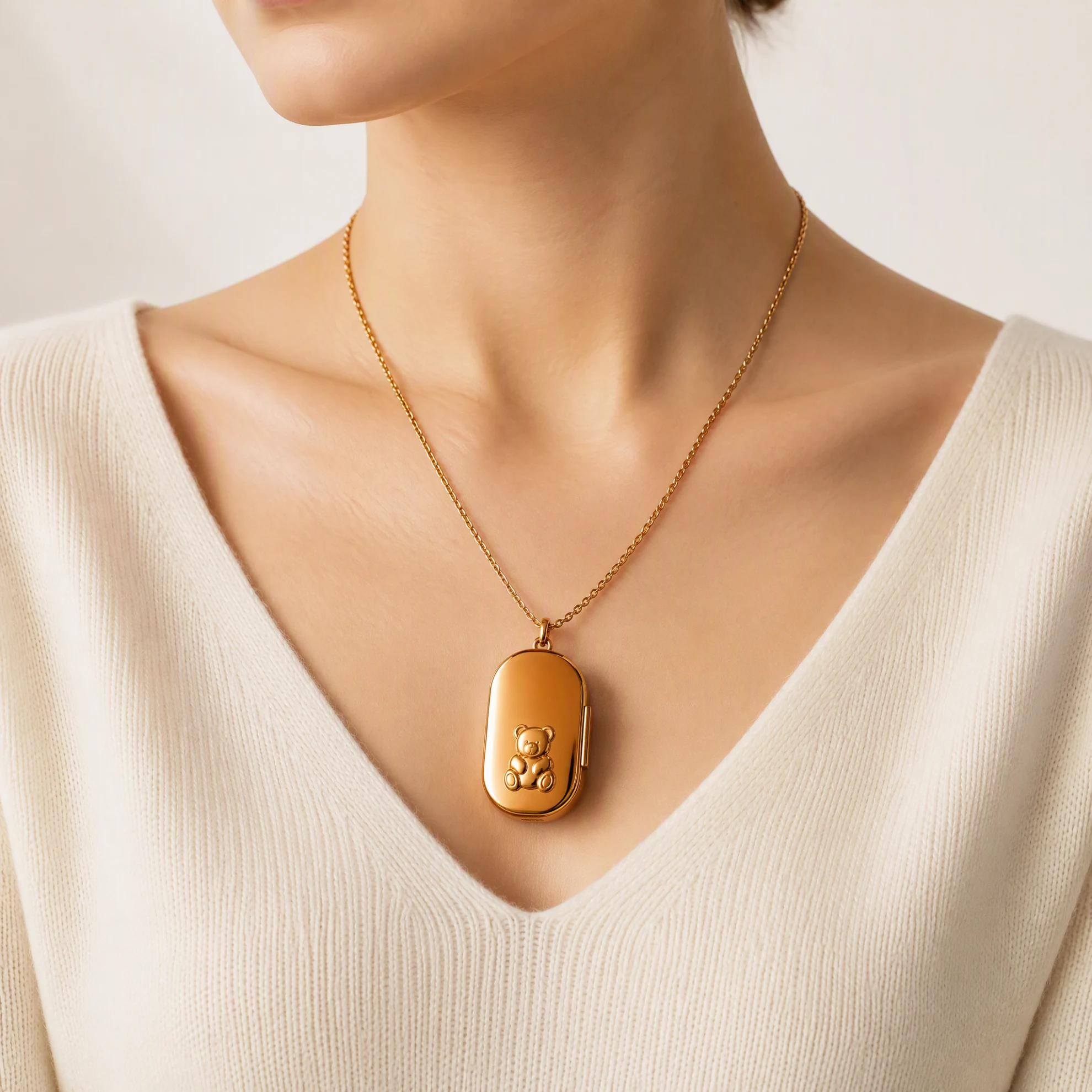 Hanging Solid Balm Box Portable Wearable Necklace Pendant Case for Solid Perfume & Lip Balm