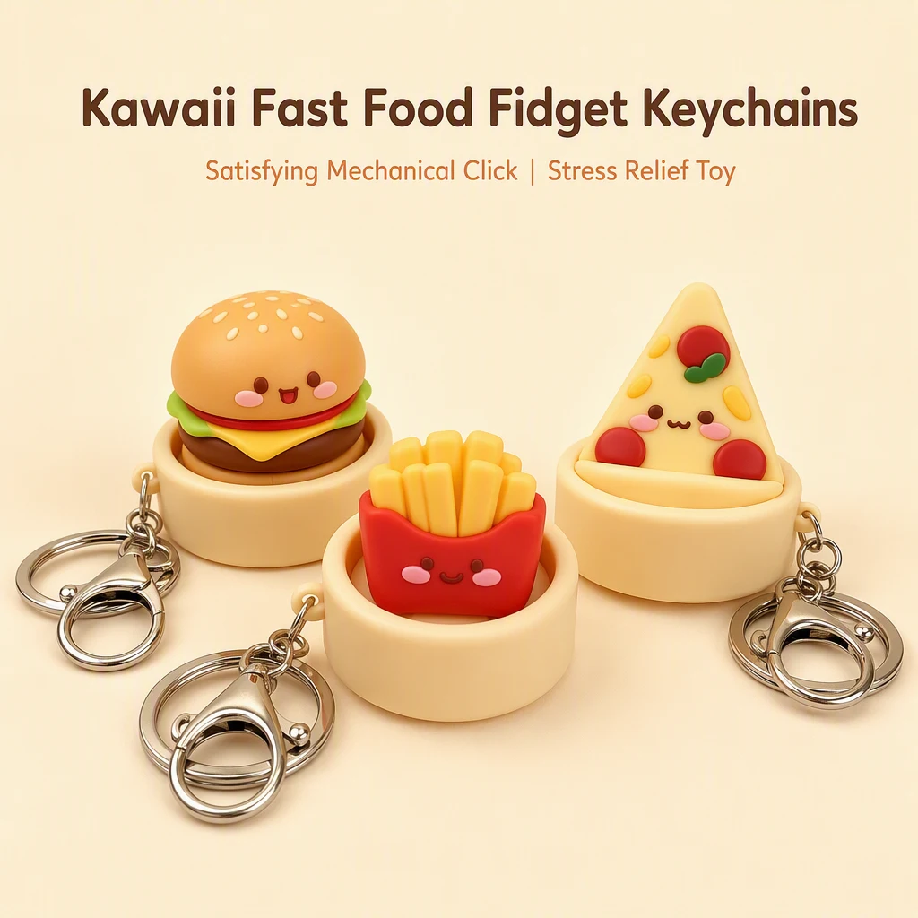 PVC Keycap Stress Relief Toy Keychain for Daily Carry & Promo Gifts