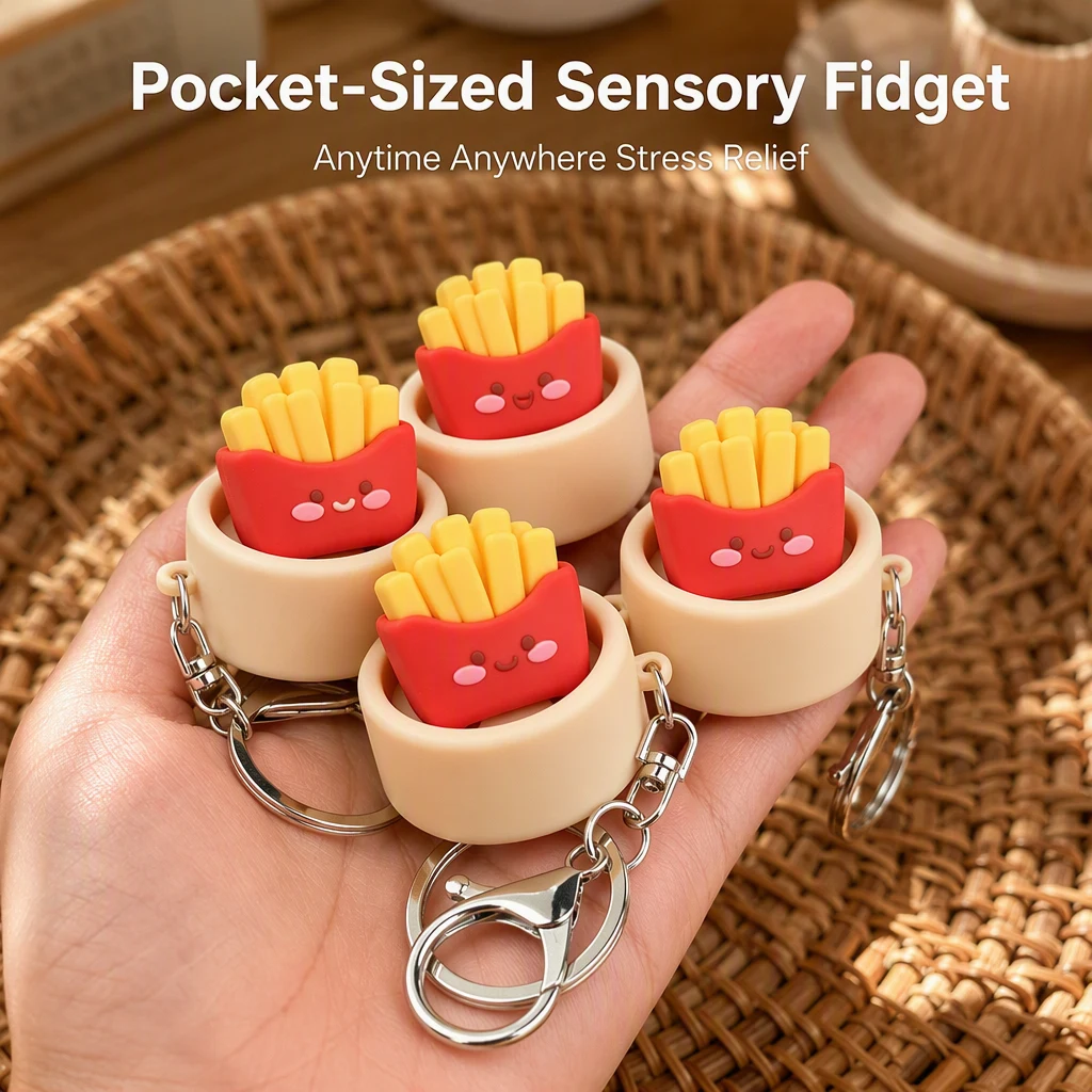 PVC Keycap Stress Relief Toy Keychain for Daily Carry & Promo Gifts