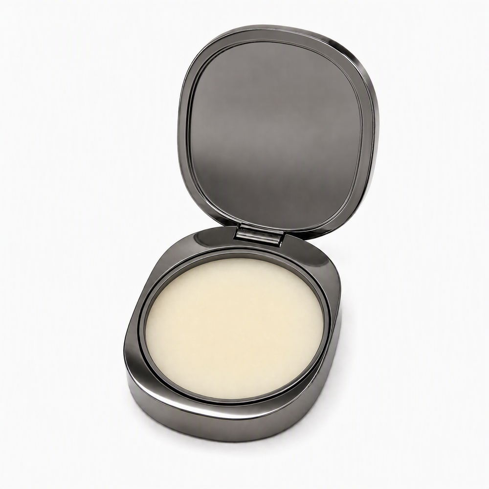 Custom Logo Round Solid Perfume Container Mirror Included Large Capacity Flipper Design