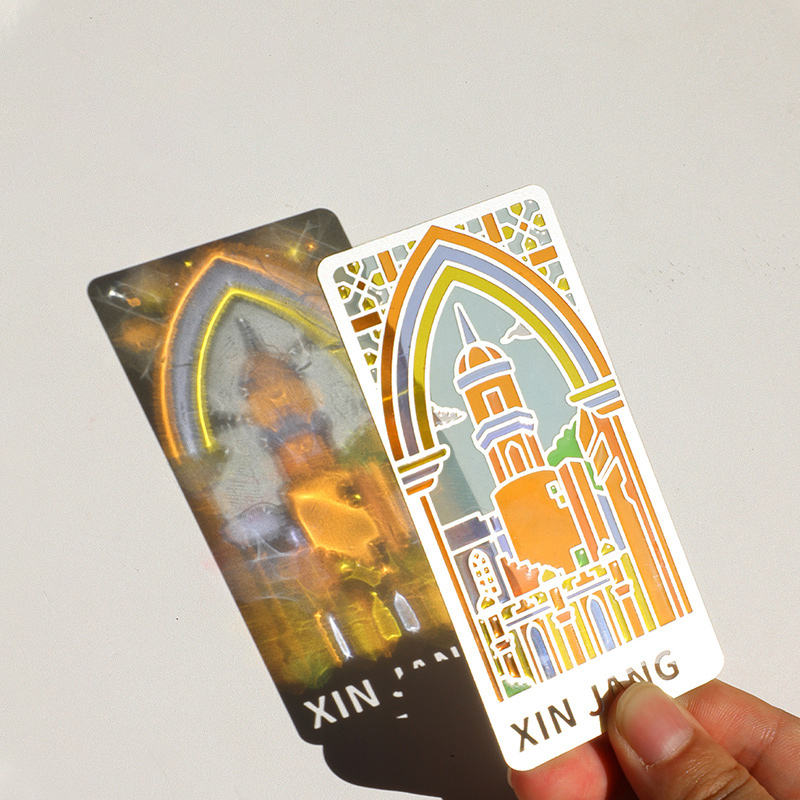 Custom Stained Glass Translucent Enamel Hollow Metal Bookmark Souvenir