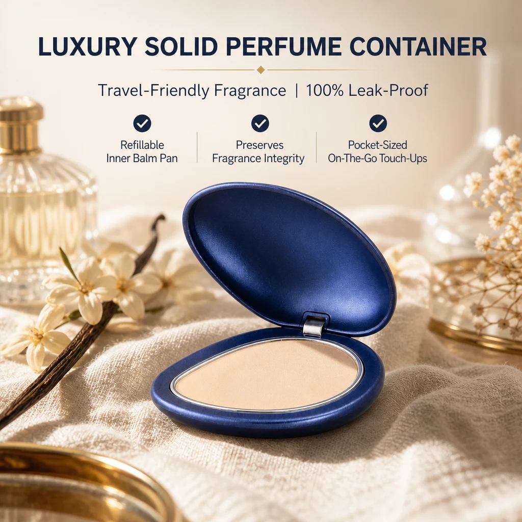 Custom Logo Multi Functional Modular Compact Case Solid Fragrance Balm Velvet Ring Keepsake Box 3 Grid Organizer